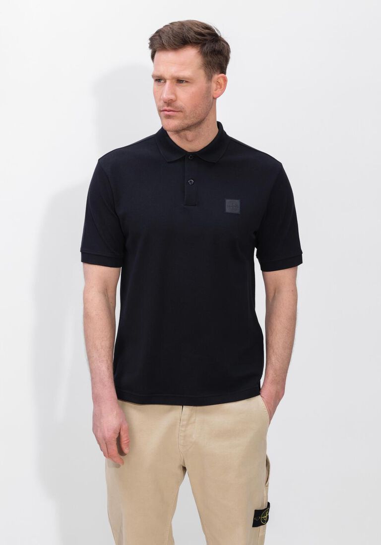 donkerblauwe stone island polo ss polo s0f39