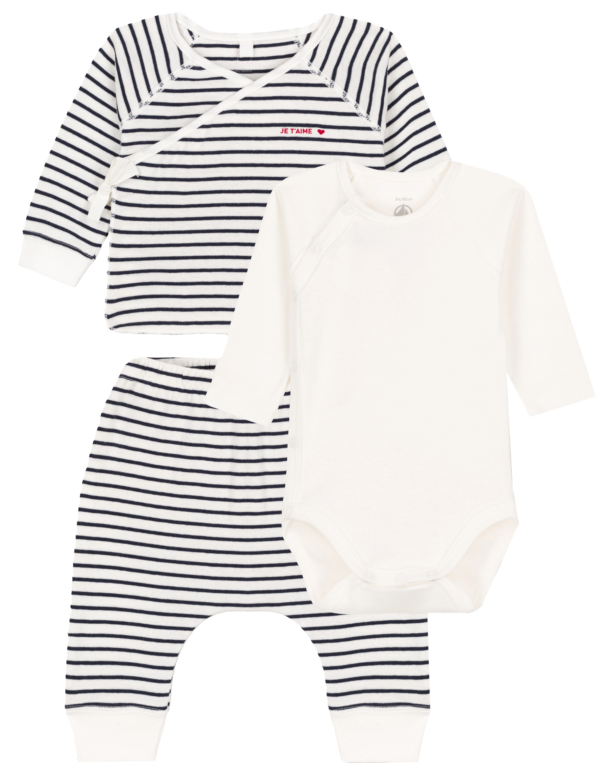 Wickelshirt BEBE 3-teilig in smoking