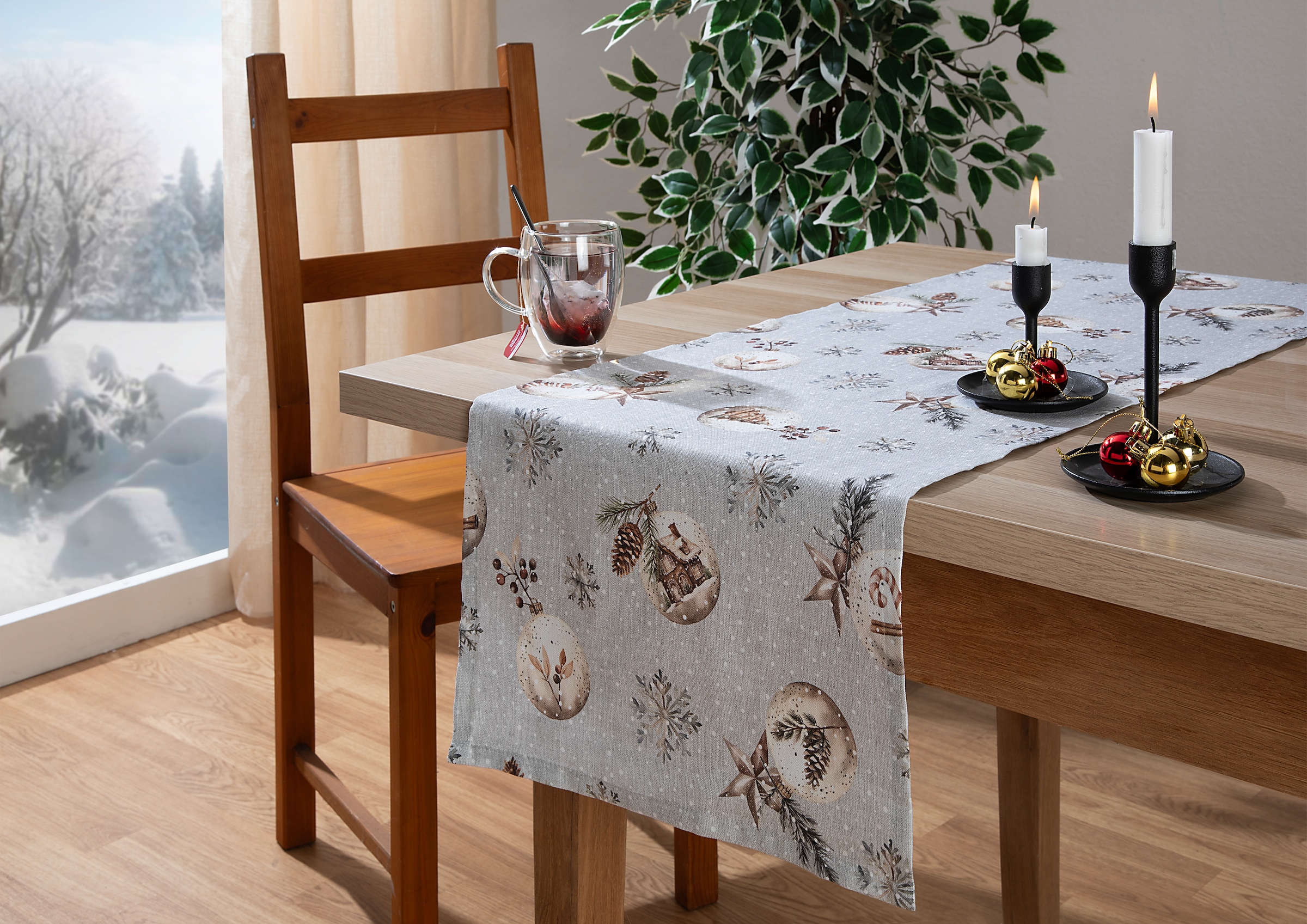 HOME WOHNIDEEN Tischläufer »FELIZ NAVIDAD« Tischläufer, SET, Dekostoff bedruckt