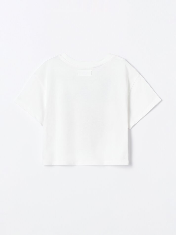 Camiseta com estampa da Barbie - Off White