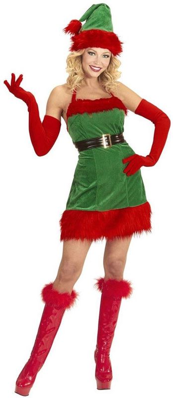 Widmann - Elfo Kerstman Kostuum - Meerkleurig - 100% Polyester