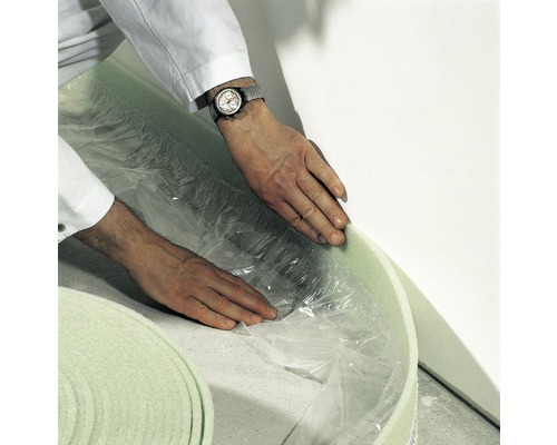 Knauf randisolatiestrook FE met aansluitfolie voor dekvloeren 40 m x 8 x 100 mm