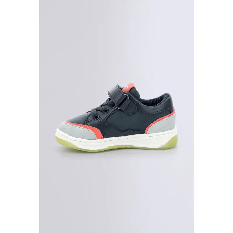 KOUIC MARINE GRIS ORANGE BASKETS BASSES Synthétique Garçon