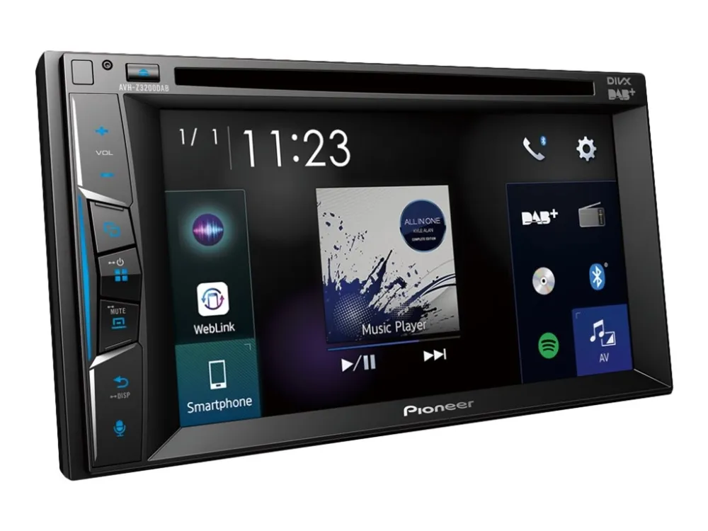 Pioneer AVH-Z3200DAB - DVD-modtager - display - 6.2