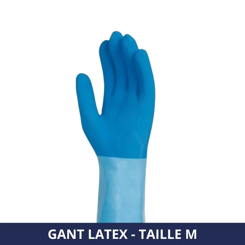 SINGER - Gant latex bleu - Taille M