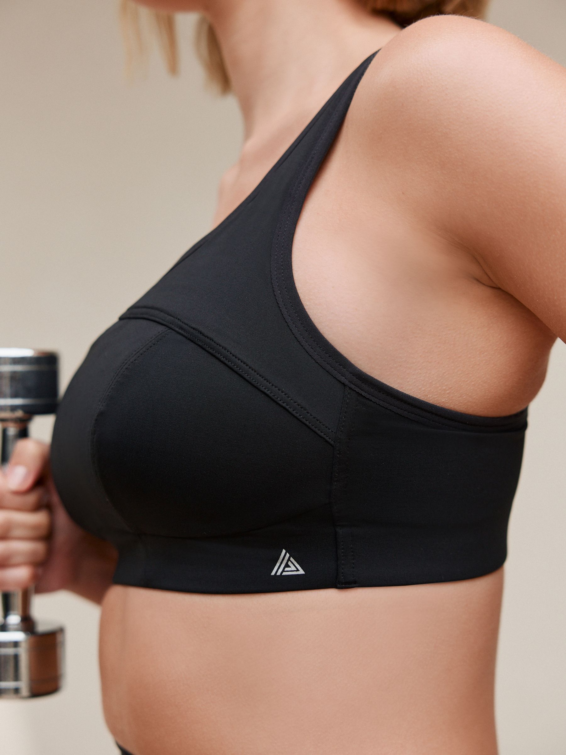 Zwart - C-H Active sportbeha Antibounce Dry Tech met extra hoge impact