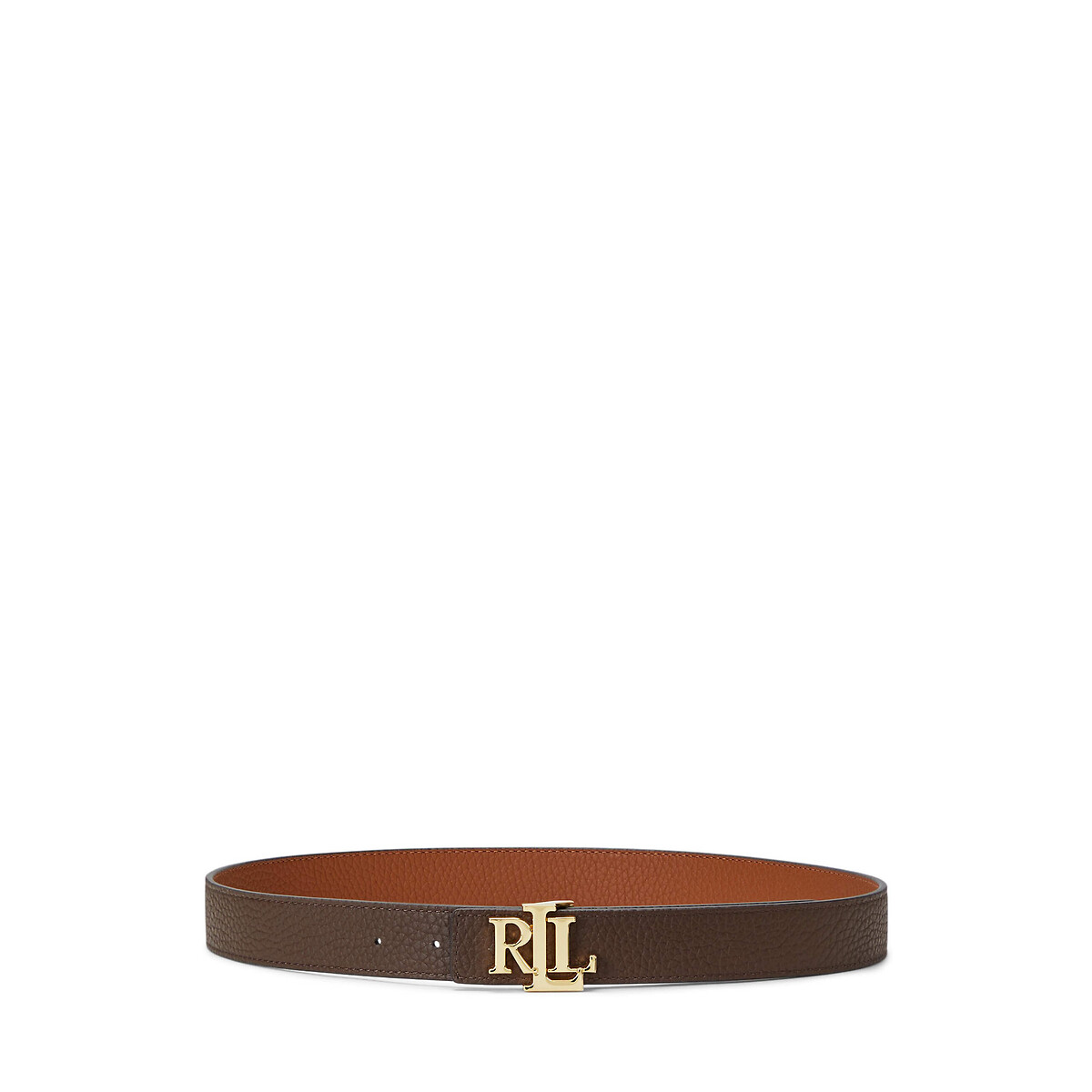 LAUREN RALPH LAUREN<br>Cinto reversível de couro com logotipo