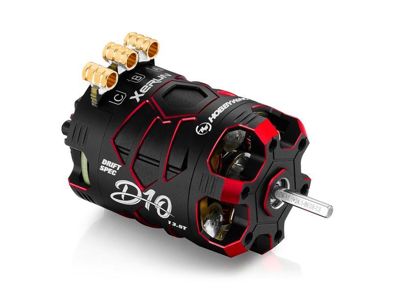 Hobbywing Brushless Sensored Motor Xerun D10 Drift 13.5T, R Brushless Sensored Drift Motor 13.5T