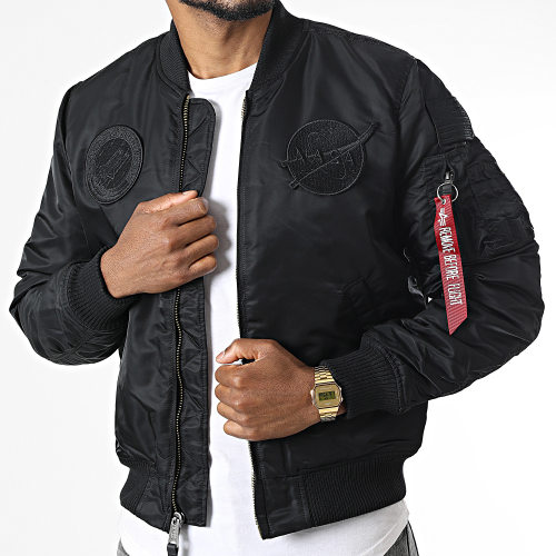 Veste Bomber MA-1 VF Nasa 166107 Noir