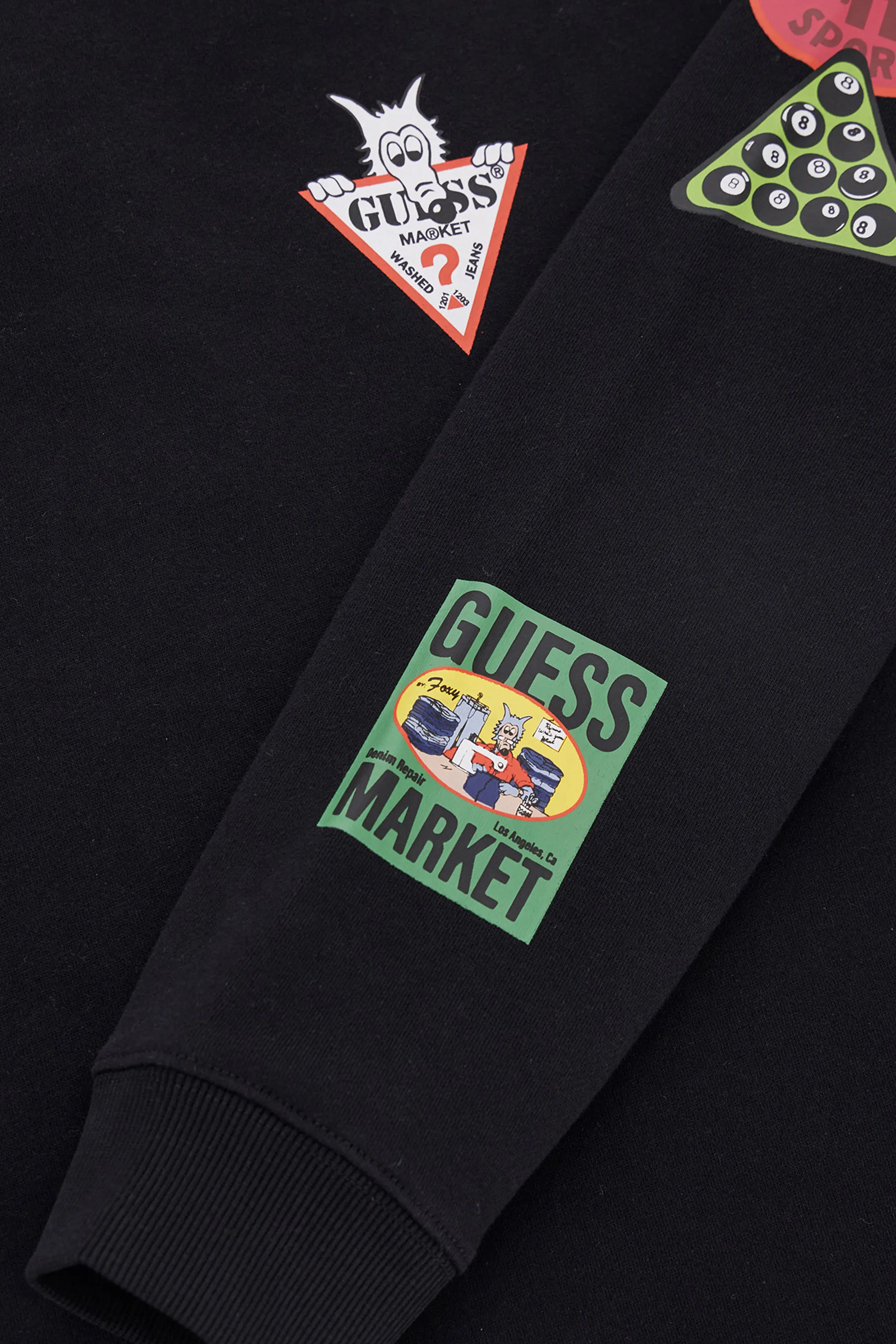 GUESS ORIGINALS Sweatshirt GO MARKET CREW Noir