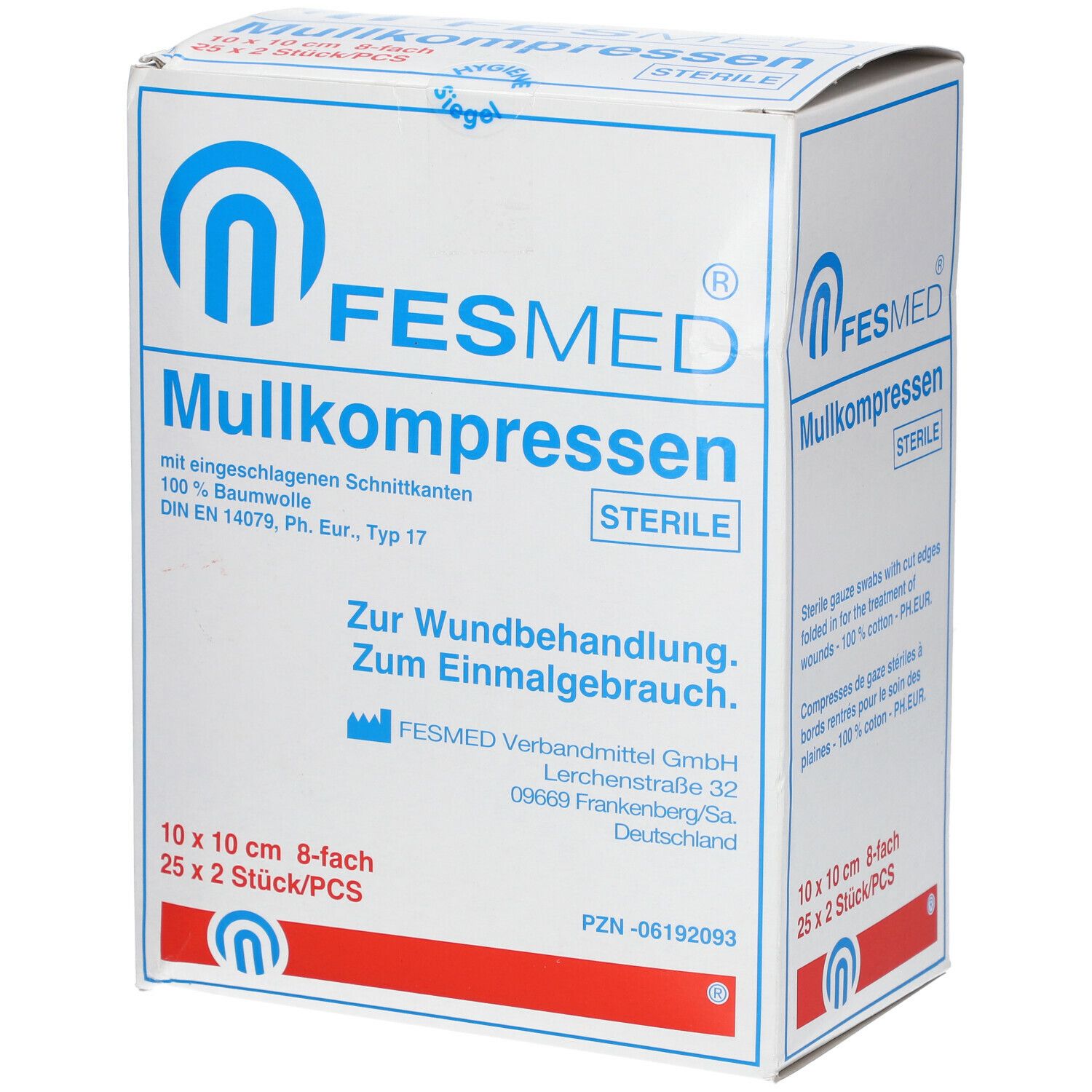 FESMED Mullkompressen 10 x 10 cm 8fach steril