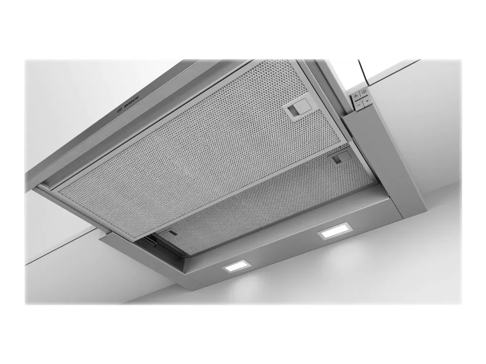 Bosch Serie | 4 DFL064A52 - Hætte - teleskopisk - Niche - bredde: 52.6 cm - dybde: 29 cm - udtrækning og recirkulation (-) - med intern motor - metalsølv