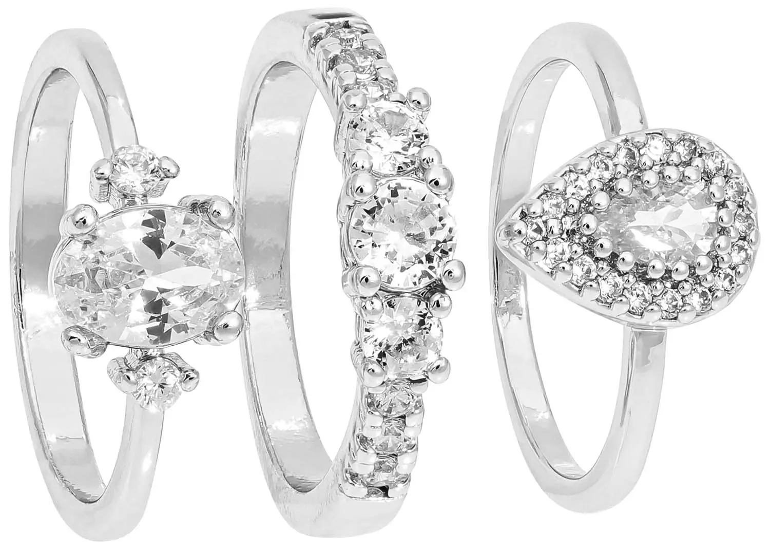 Ring-Set - Silver Zirkonia