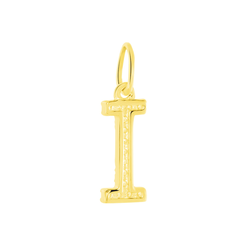 Pendentif Lettre I Or Jaune Oxyde