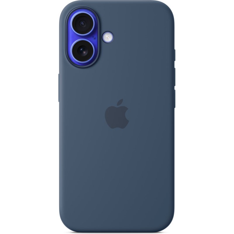 Apple Coque en silicone avec MagSafe pour iPhone 16 - Denim