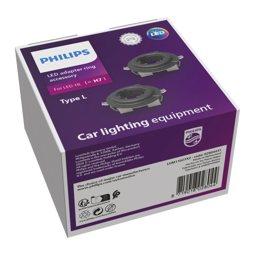 LED-adapterring 2-pk H7