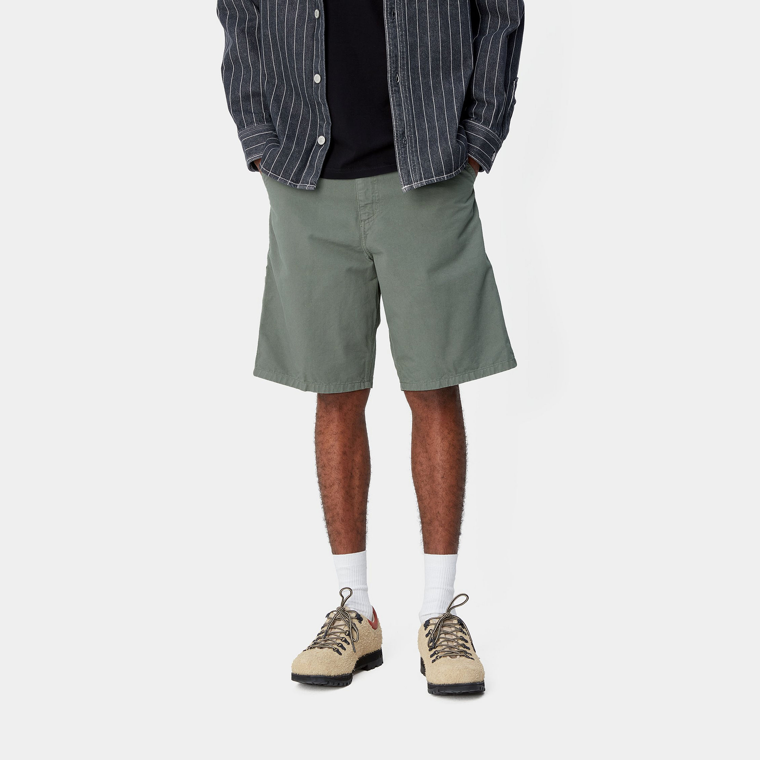 Carhartt WIP Single Knee Short Hamilton Brown Rinsed
