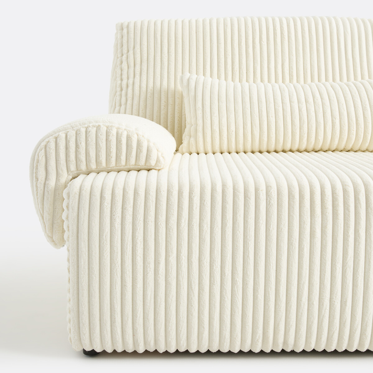 LA REDOUTE INTERIEURS<br>Sofá cama de 2 lugares.XL Maona veludo cotelê