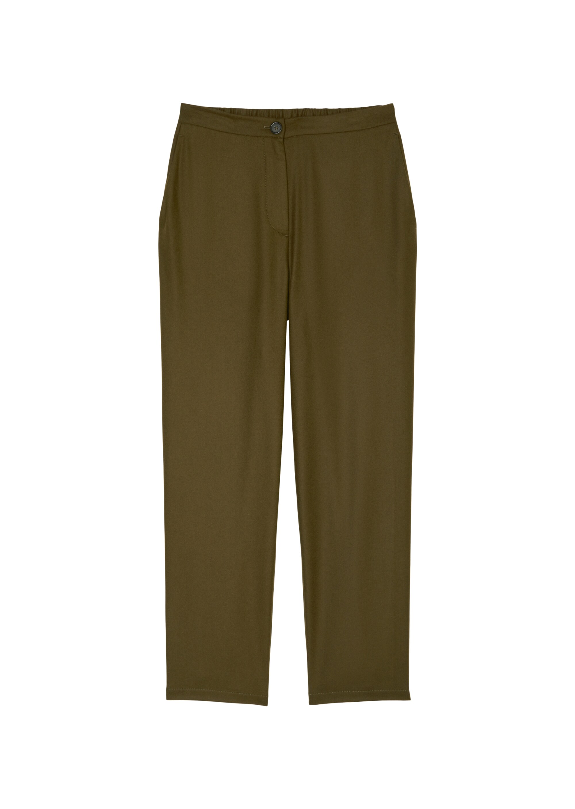 Gerade Hose cropped aus Schurwolle-Mix von Manteco