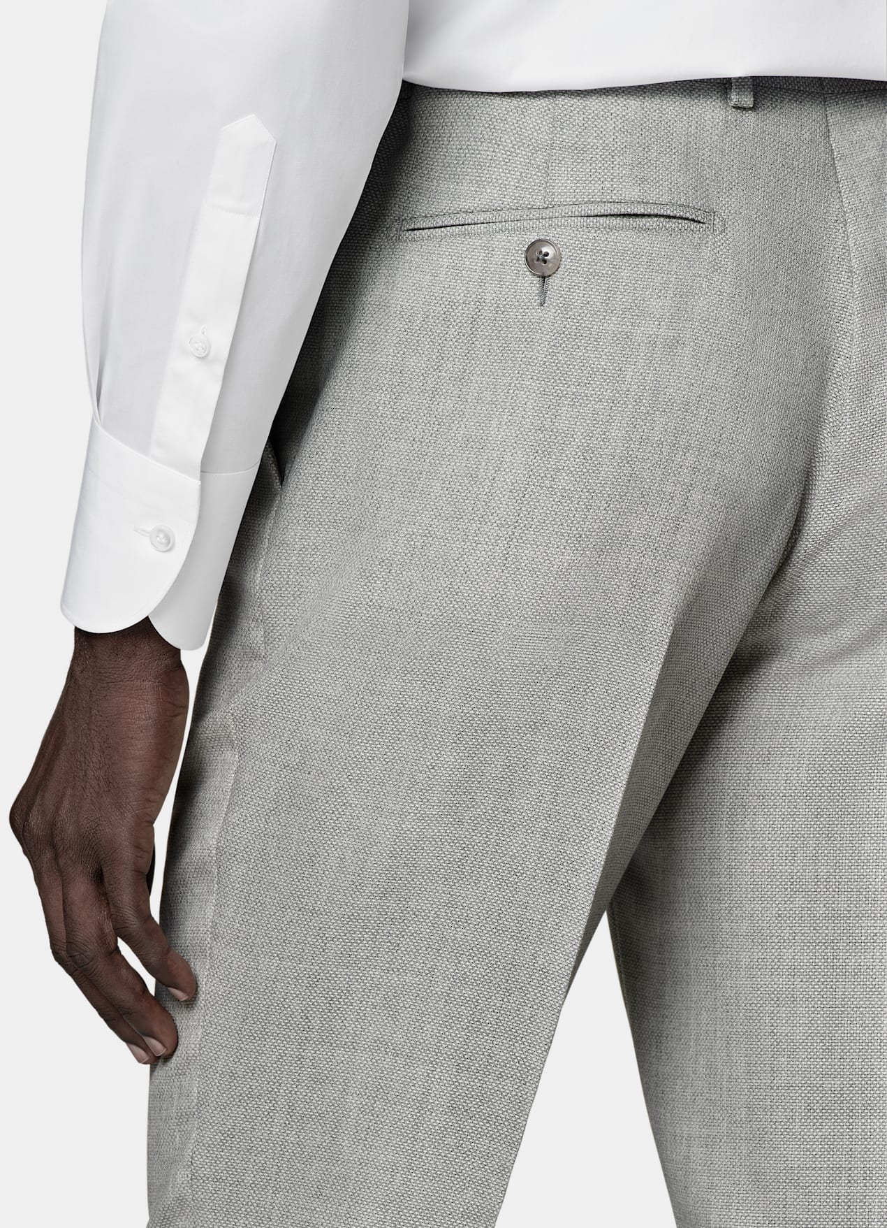 Costume Havana coupe Tailored gris clair