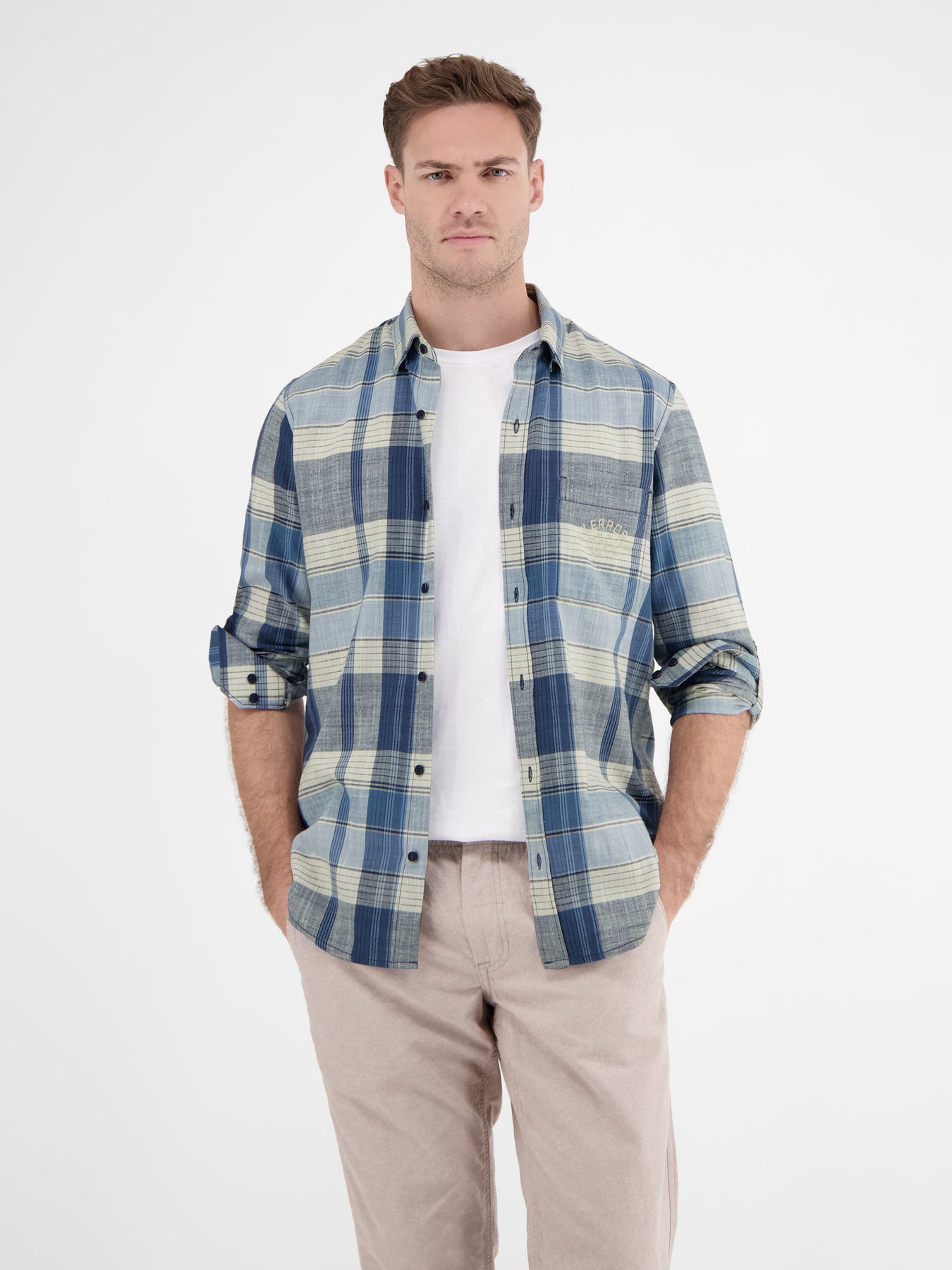 Karohemd für Herren mit verdecktem Button-down-Kragen