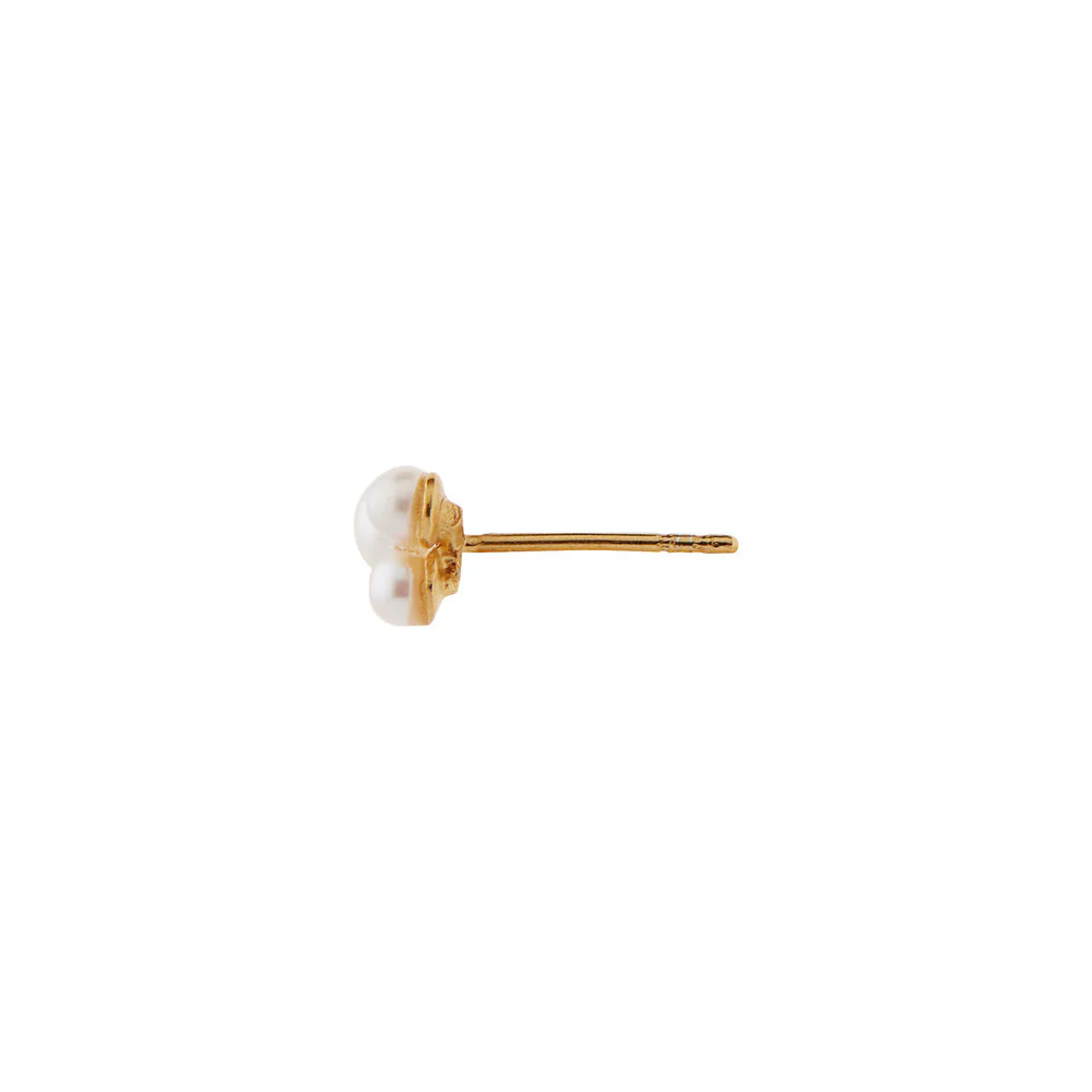 STINE A Jewelry  Three Pearl Berries ørestik - forgyldt