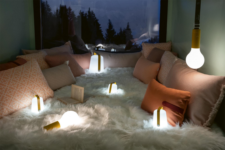 Fermob Balad tafellamp H25 LED oplaadbaar Honey