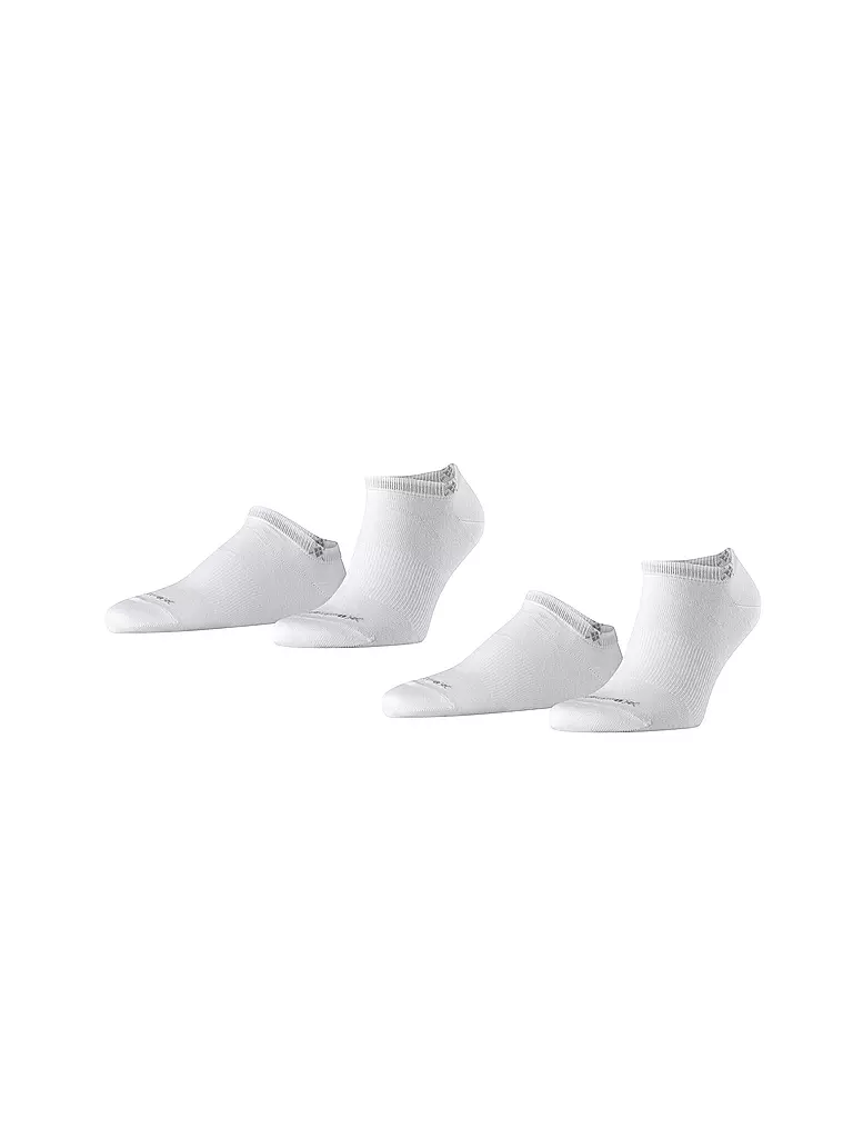 BURLINGTON Herren Sneaker Socken EVERYDAY 2-er Pkg. 40-46 white weiss