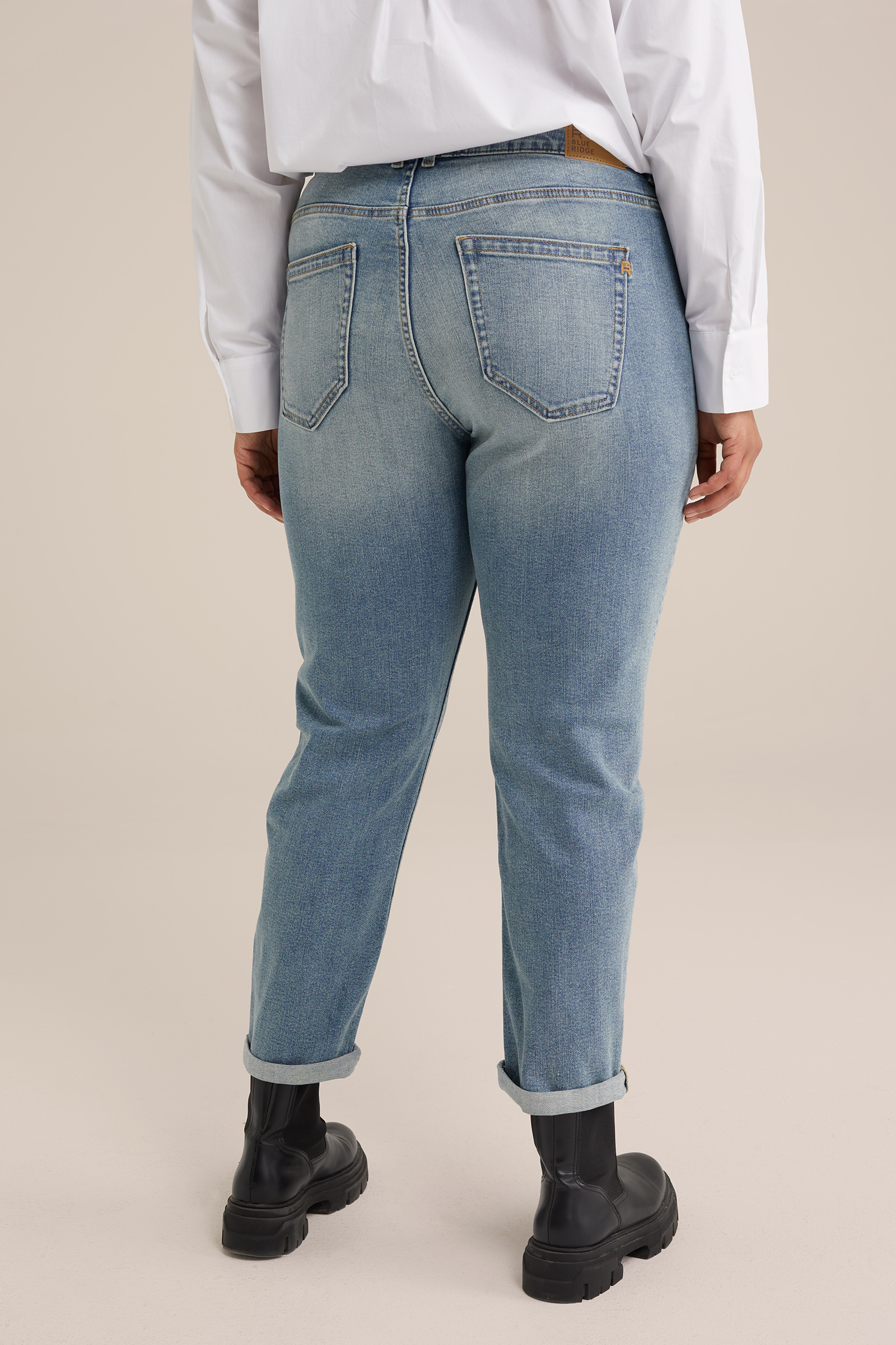 mid waist jeans - Curve WE Fashion Lichtblauw