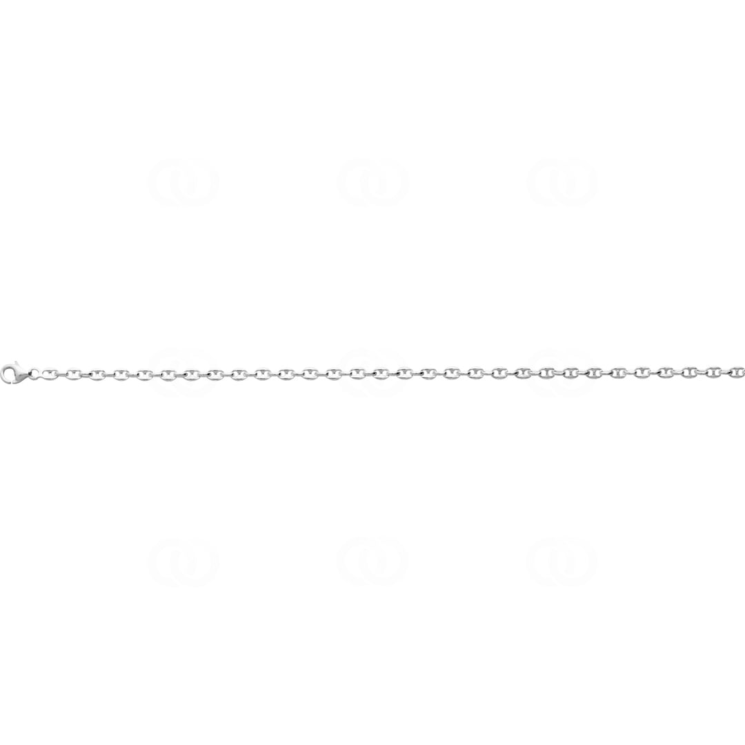 Fusskette Schiffsanker 925 Silber rhodiniert 26cm