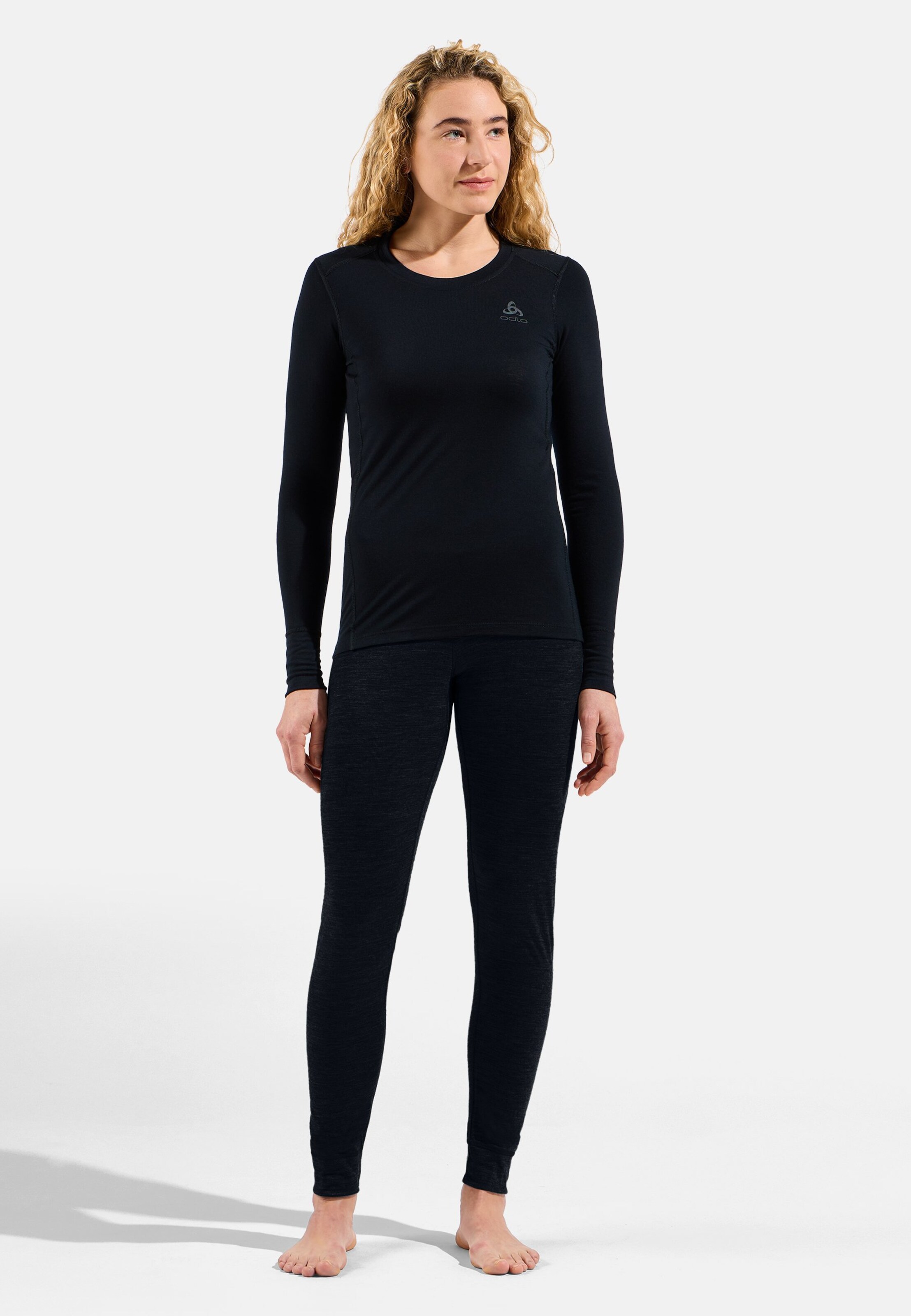Natural Merino 200 Base Layer Langarmshirt in black