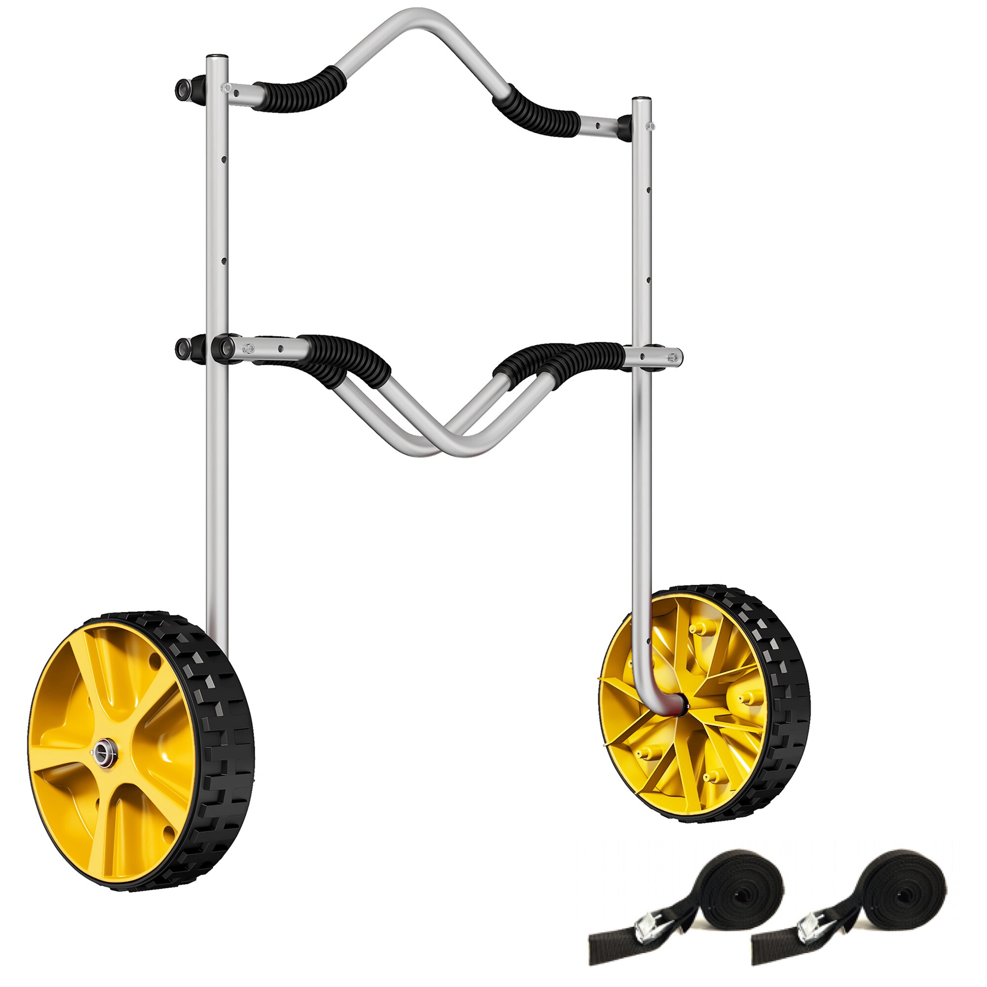 SPORTNOW Kajakwagen mit 2x Spanngurte gelb 82L x 25,4B x 77,5H cm