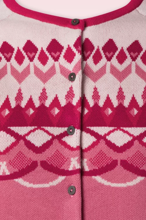 Blutsgeschwister Happy Heritage cardigan in Nostalgic Island Pink