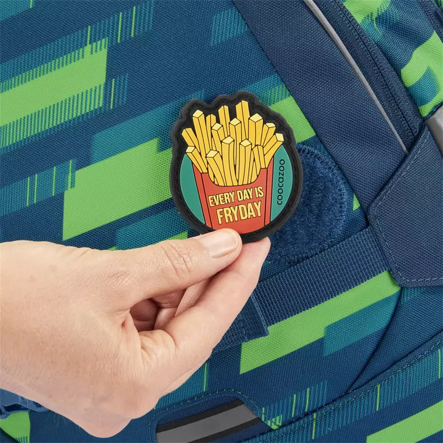 Coocazoo Mate - Schulrucksack 44 cm Lime Stripe