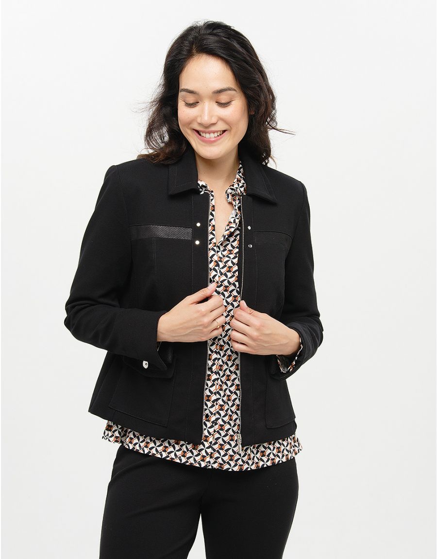 Veste tailleur noire chic