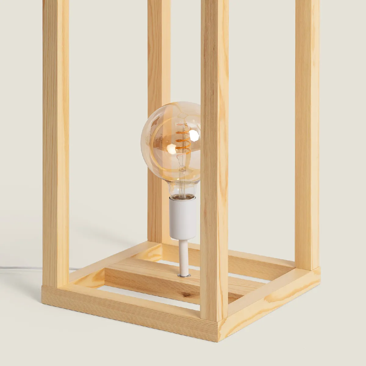 Ledkia Lampadaire Bois Coba