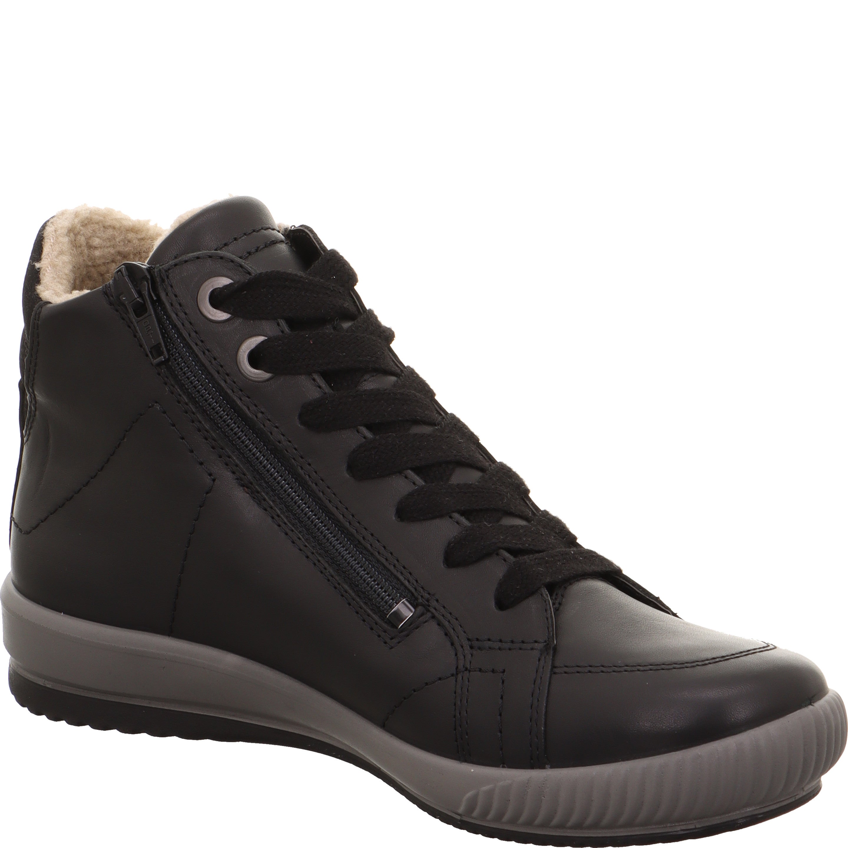 legero TANARO 5.0 Damen  Sneaker high mit Reißverschluss - Farbe: Schwarz - Größe: 5