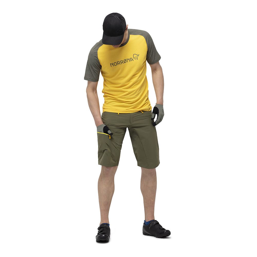 Norrona FJORA FLEX1 - Short Homme olive night/lemo