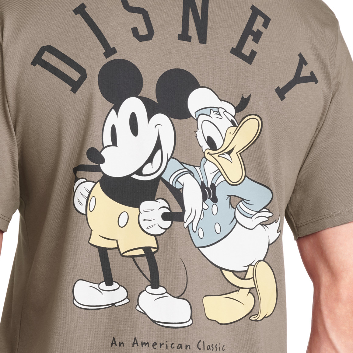 Micky Maus T-Shirt mit Rücken-Print hellbraun