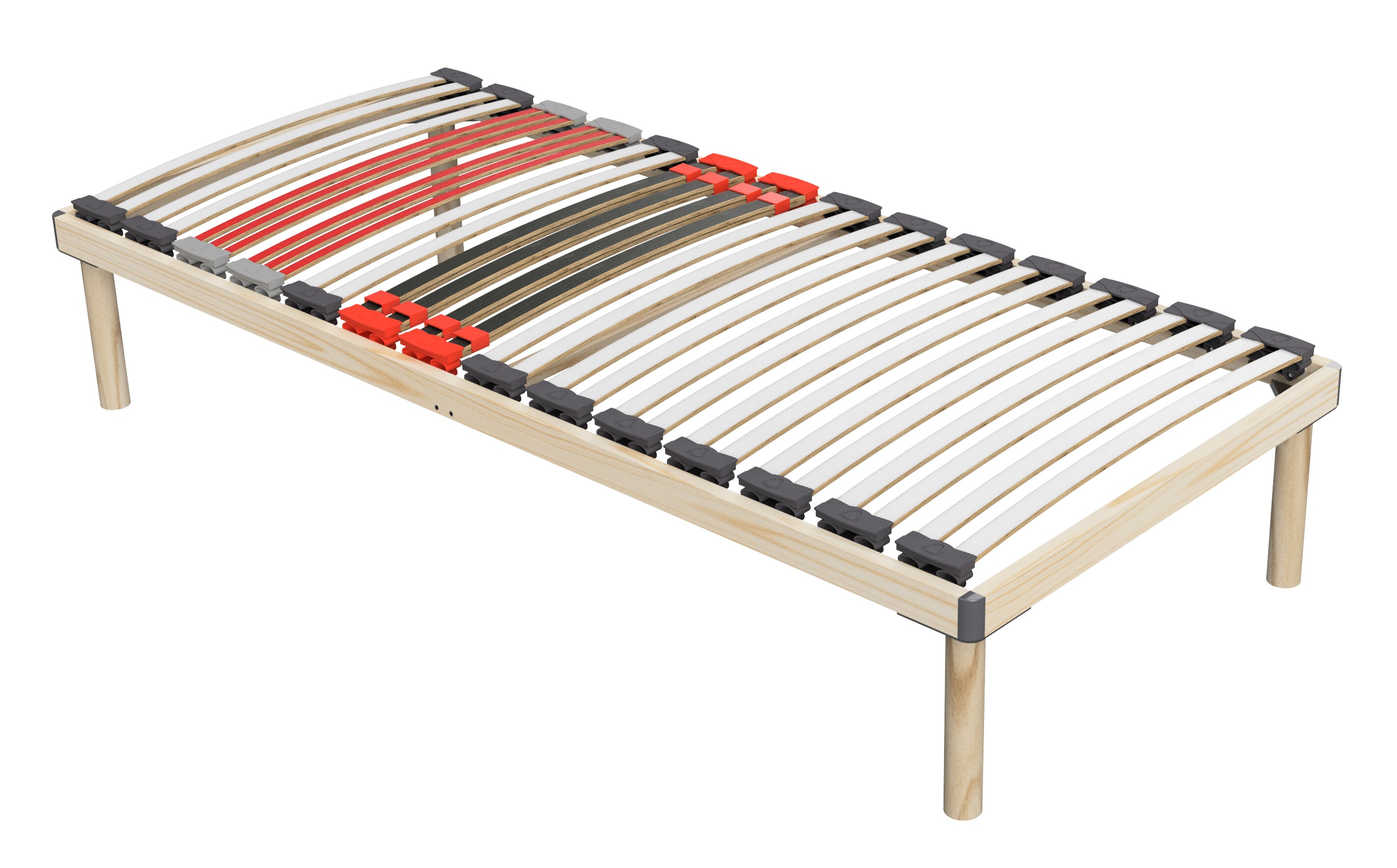 Coemo Hochwertiges Bettgestell mit Lattenrost DORADO 90 x 200 cm Massivholz Buche