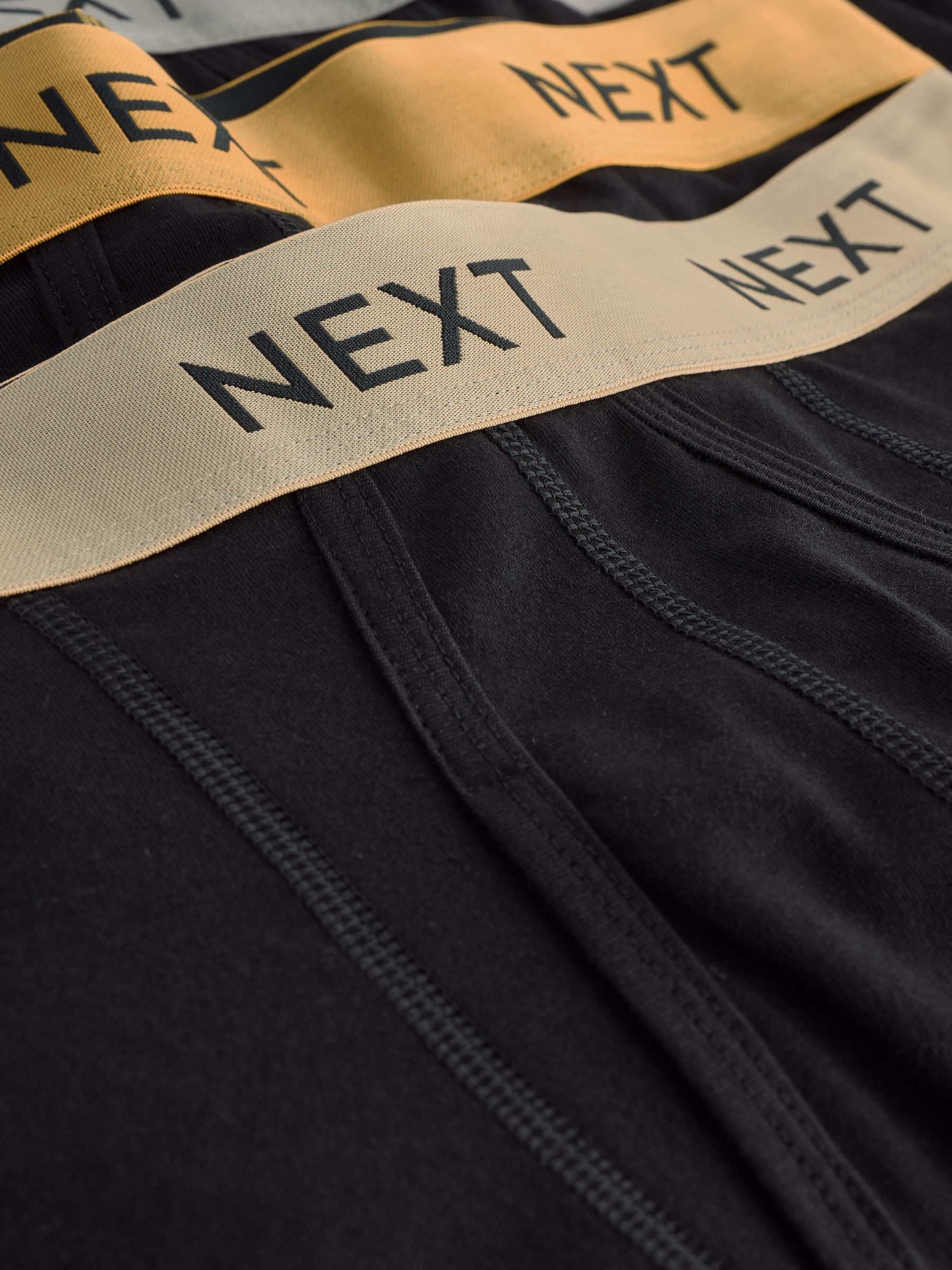 Zwart met tailleband in diverse metallic kleuren - 5 Boxershorts zonder plooi