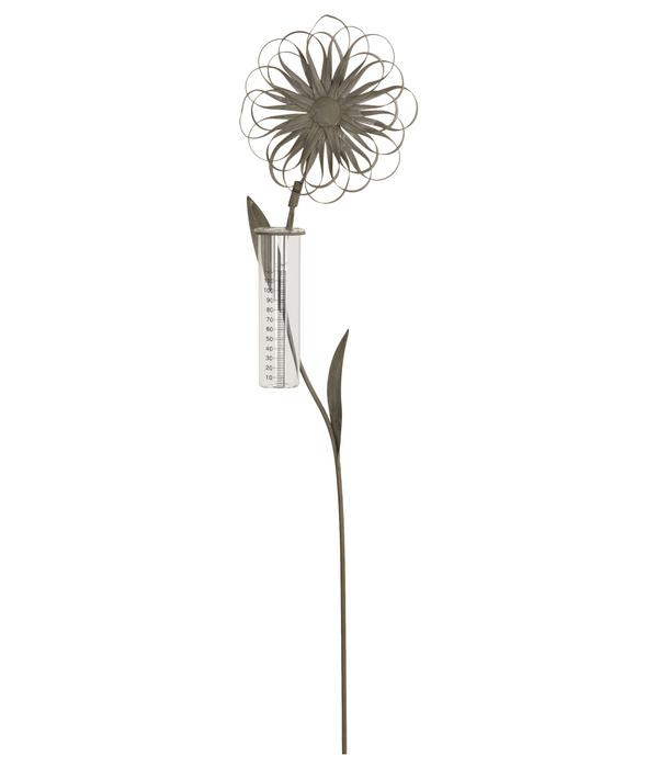 Dehner Metall-Regenmesser Blume am Stab, ca.