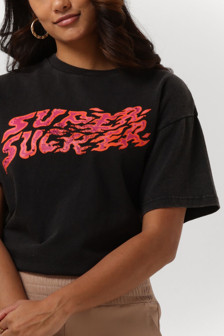GOOSECRAFT zwarte goosecraft t-shirt gc super sucker tee