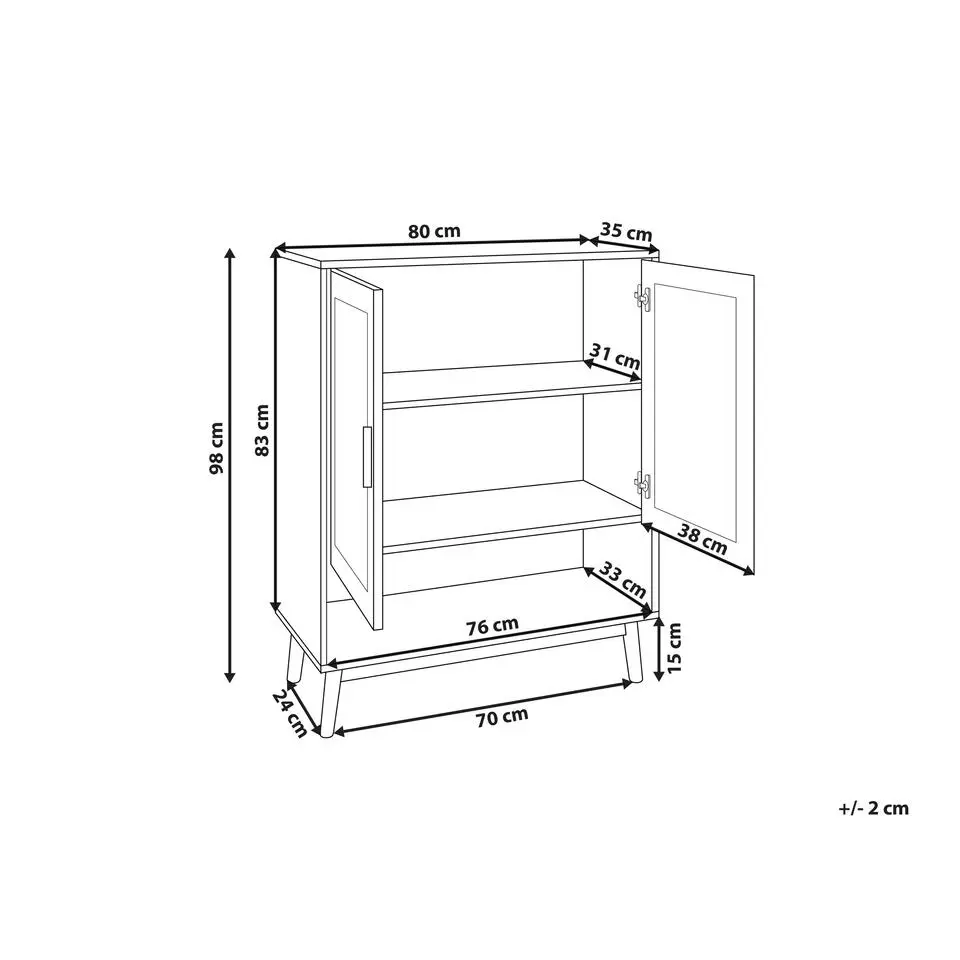 PEROTE - Dressoir - Lichte houtkleur - Rotan