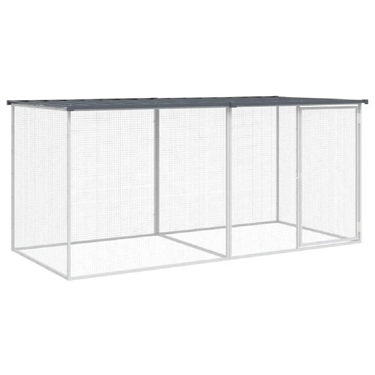 vidaXL Poulailler avec toit Anthracite 203x98x90 cm