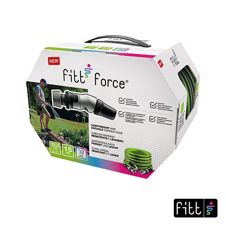 Tuyau d'arrosage Fitt Force lime ø12,5 mm L.15 m, avec accessoires