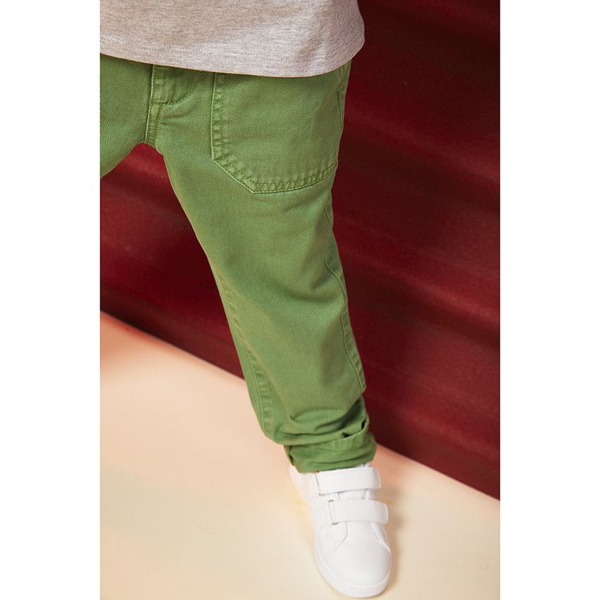 Pantalon large en twill pour garçon - Vert
