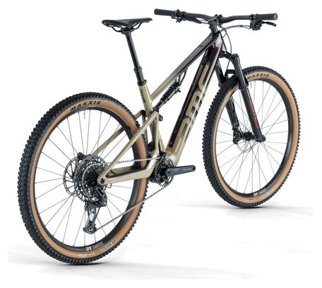 VTT Électrique Tout-Suspendu BMC Fourstroke AMP LT Two Sram GX/NX Eagle 12V 360 Wh 29'' Bordeaux Beige Sand 2024