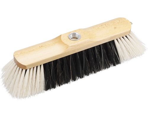 Houten bezem met schroefdraad, afwerking in natuurlijke lak