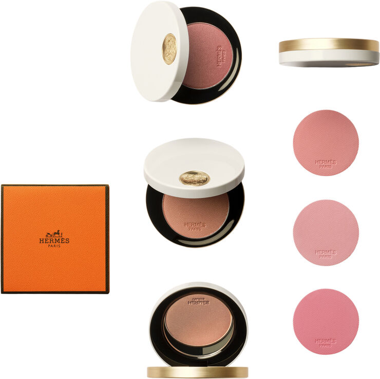 HERMÈS Rose Hermès, silky blush powder refill, Rose Feu